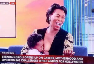 Brenda Ngxoli Breastfeeding Her Baby On National Live TV
