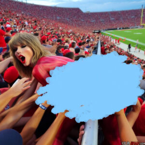 Trolls Shares AI Picture Of Kansas City Chiefs Fans Touching Taylor Swift Ass Painted In Red Paint In The Stadium With 'FK ME'