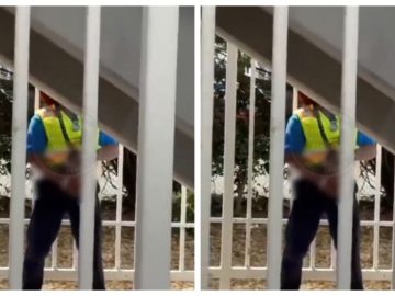 Metro Rail Security Guard Masturbating