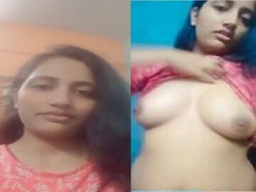 Sharp nose girl showing her untouched big boobs