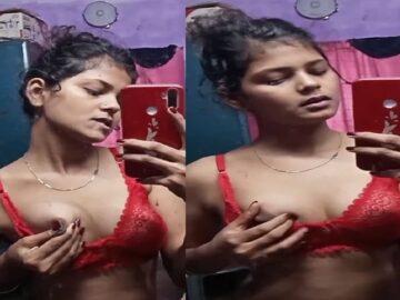 Super Indian maal playing with her nipple viral MMS